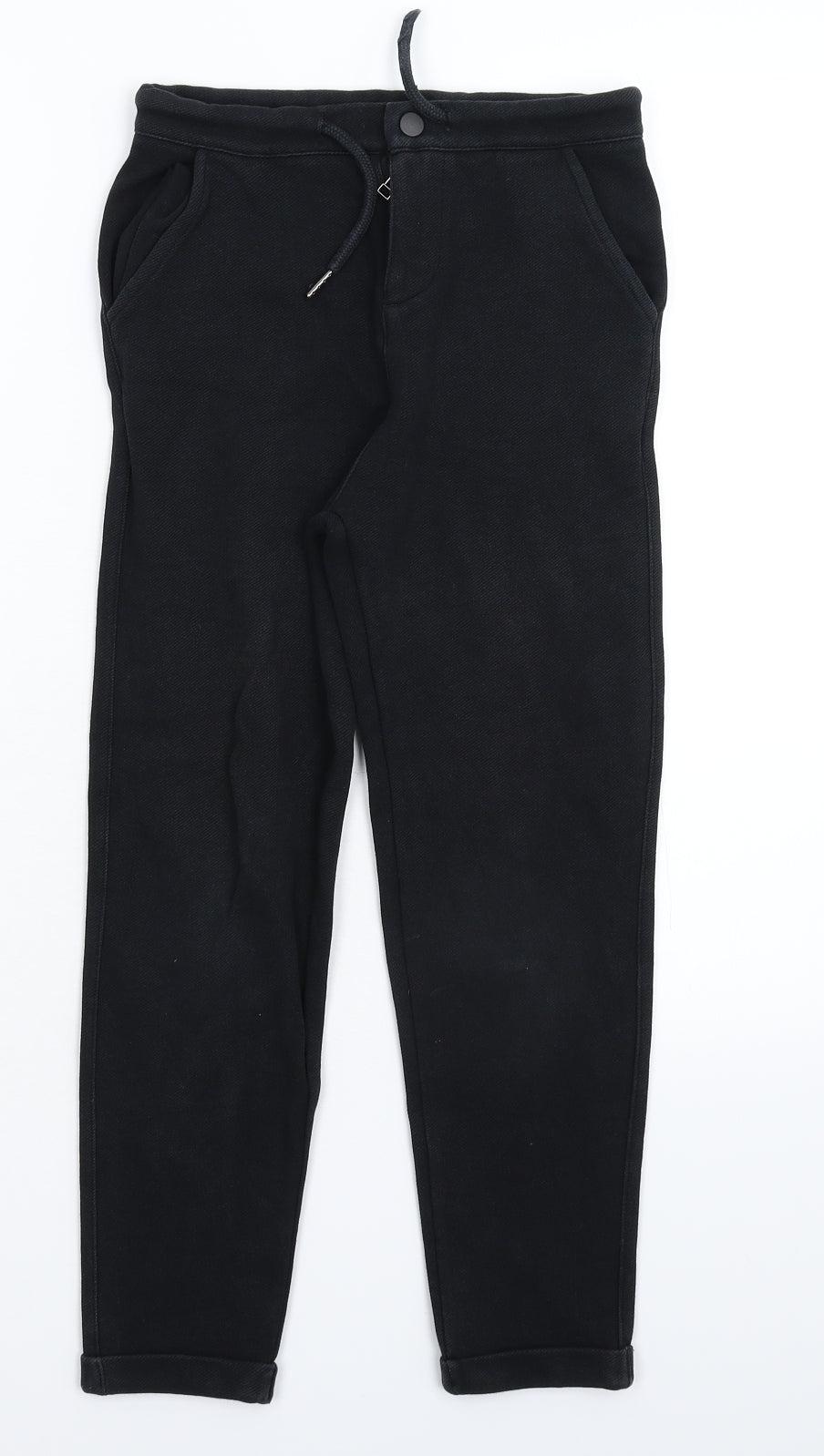 Marks and Spencer Boys Black   Capri Trousers Size 7-8 Years