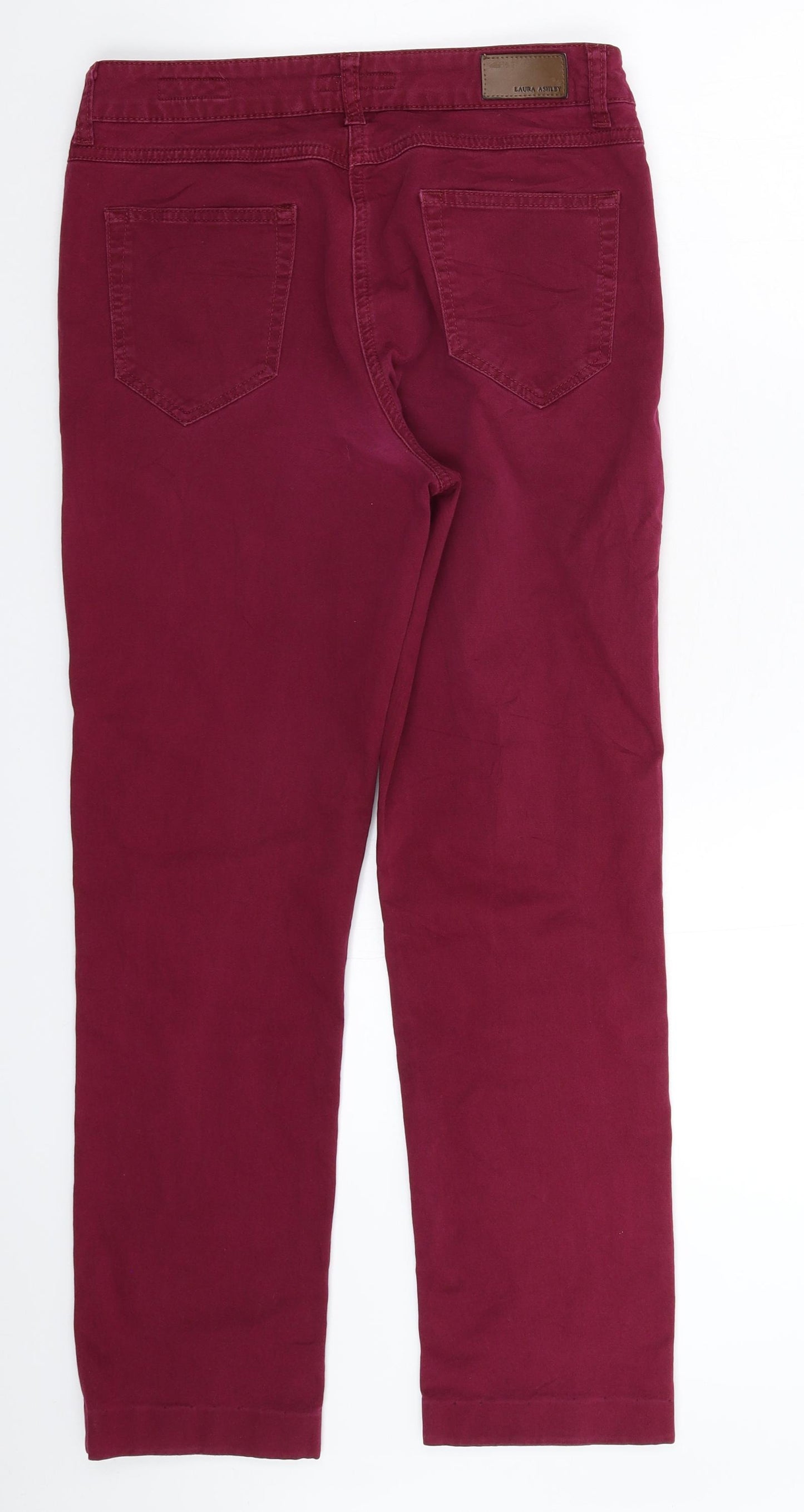 Laura Ashley Womens Pink  Denim Straight Jeans Size 12 L28 in