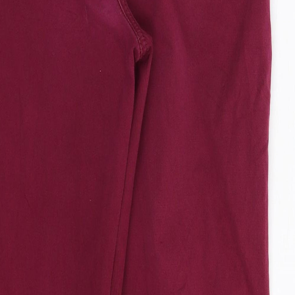 Laura Ashley Womens Pink  Denim Straight Jeans Size 12 L28 in