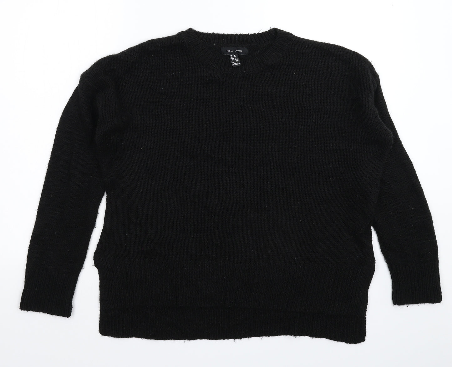 New Look Womens Black  Knit Pullover Jumper Size M