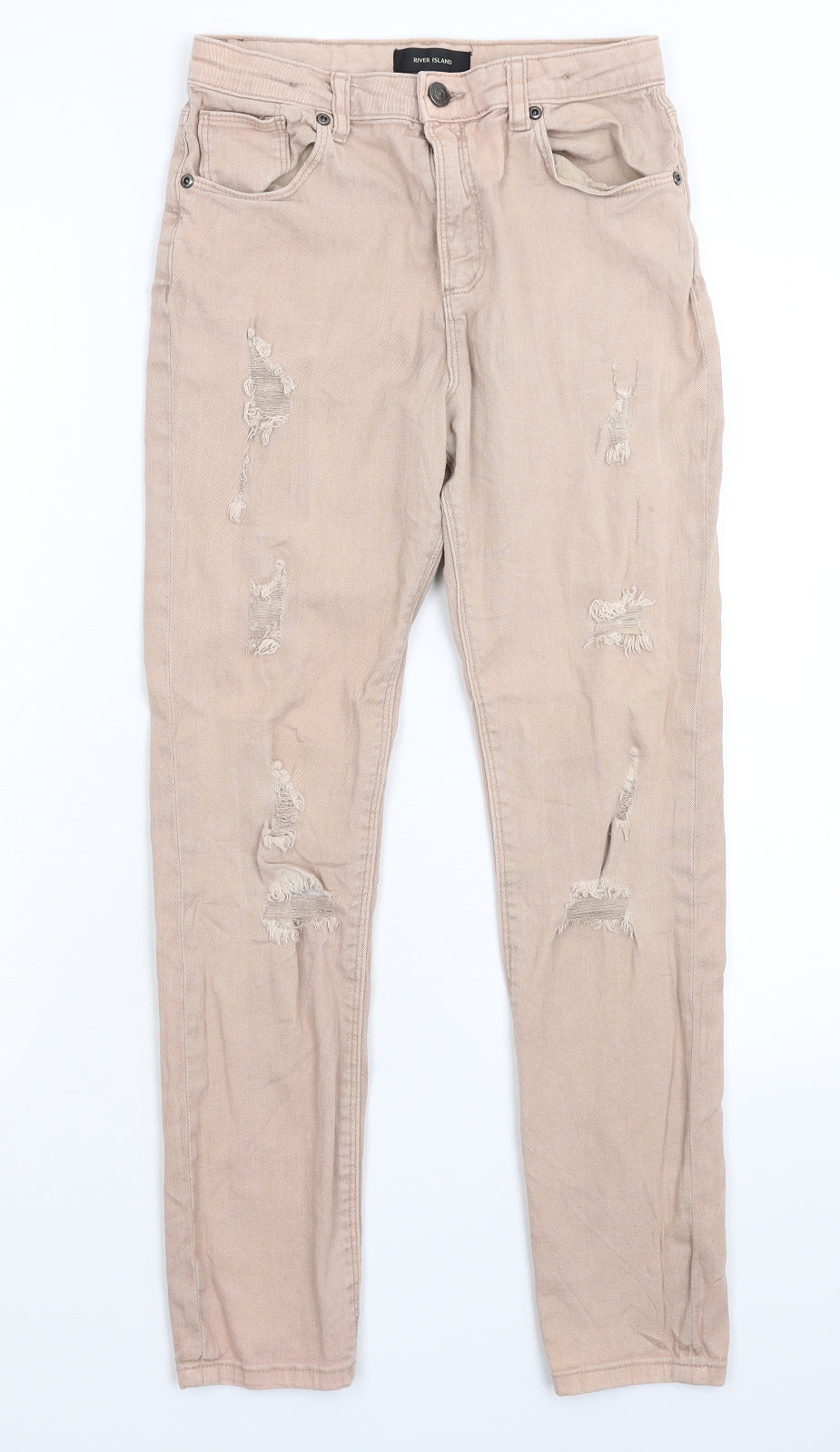 River Island Womens Beige  Denim Skinny Jeans Size 12