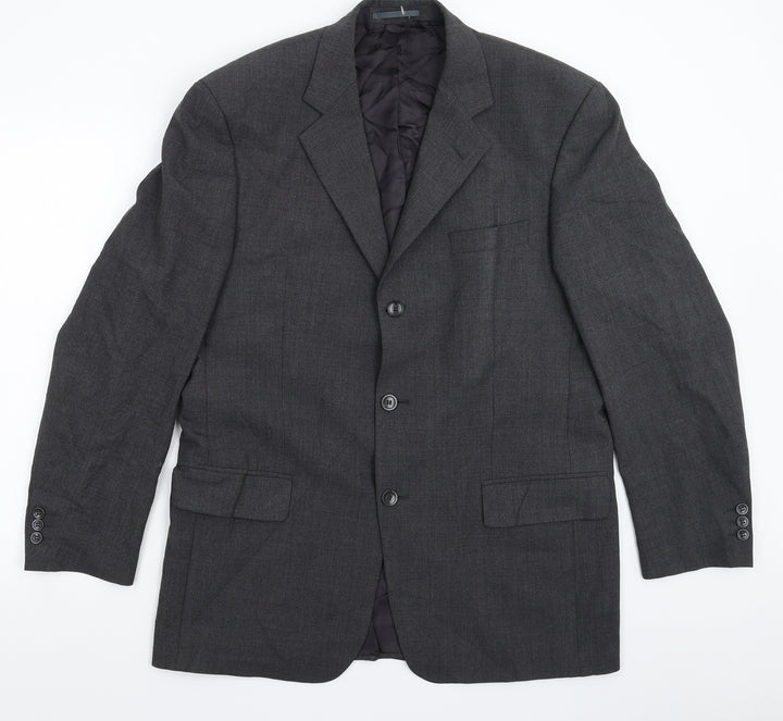 Maconde Mens Grey Jacket Suit Jacket Size 40