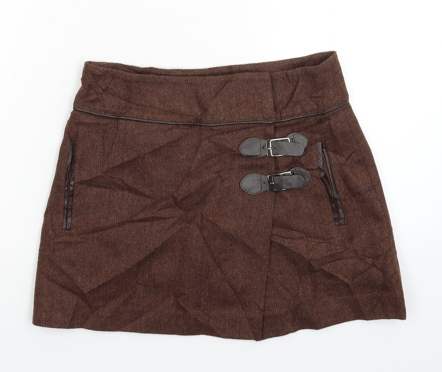 FOREVER 21 Womens Grey Herringbone  Mini Skirt Size XS