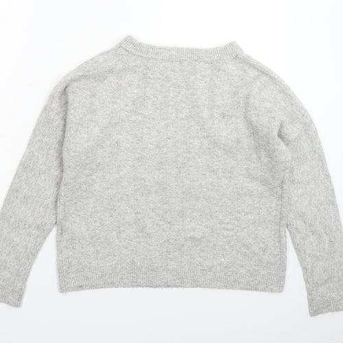 Marks and Spencer Womens Grey  Knit Pullover Jumper Size 8