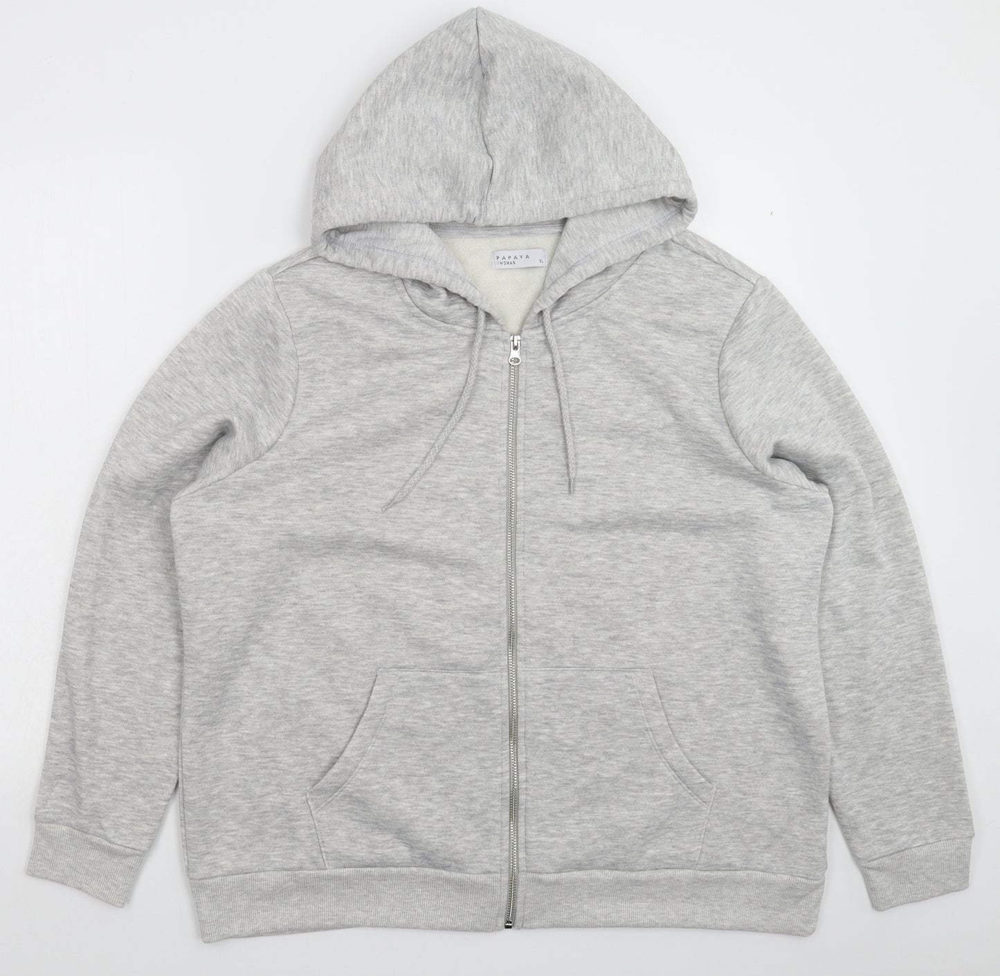 Papaya Womens Grey   Pullover Hoodie Size XL