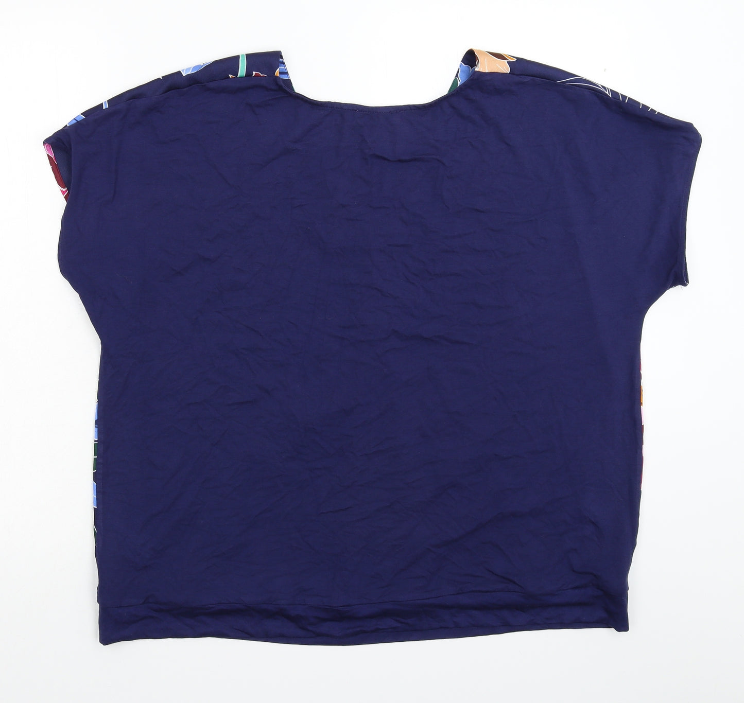Soon Womens Blue Floral  Basic Blouse Size 18