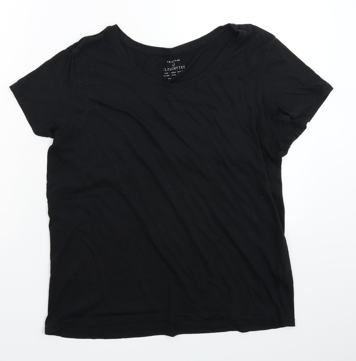 Primark Womens Black   Basic T-Shirt Size 16