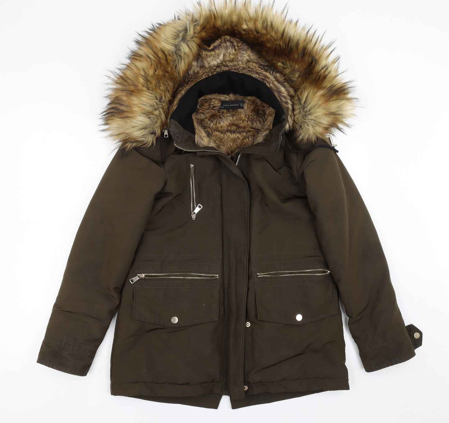 Zara Womens Green   Jacket Coat Size XS
