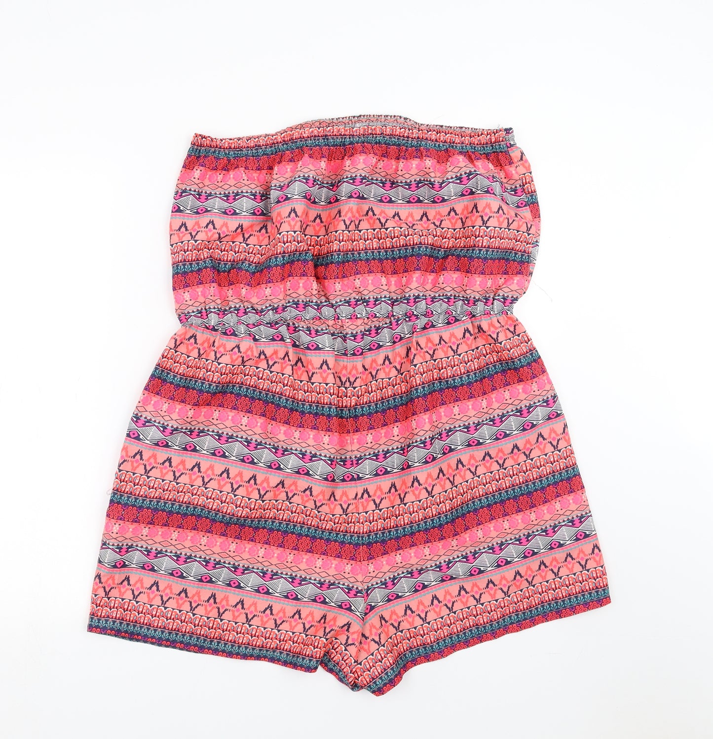 Primark Womens Pink Geometric  Playsuit One-Piece Size 20