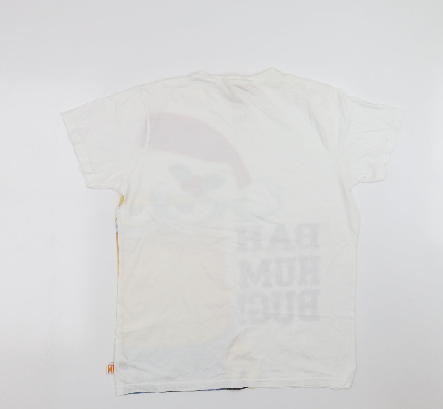 Cedar Wood State Mens White    T-Shirt Size M  - Minions christmas