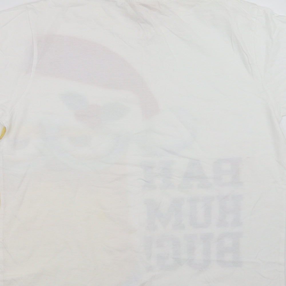 Cedar Wood State Mens White    T-Shirt Size M  - Minions christmas