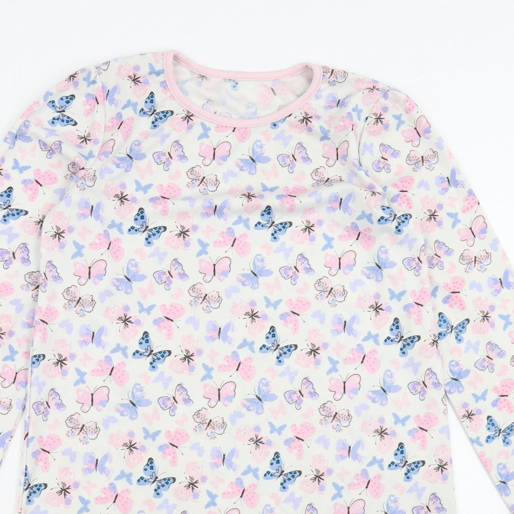 George Girls White   Shift  Size 11-12 Years  - butterflies