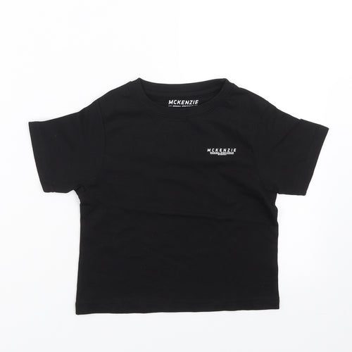 McKenzie Boys Black   Basic T-Shirt Size 5-6 Years