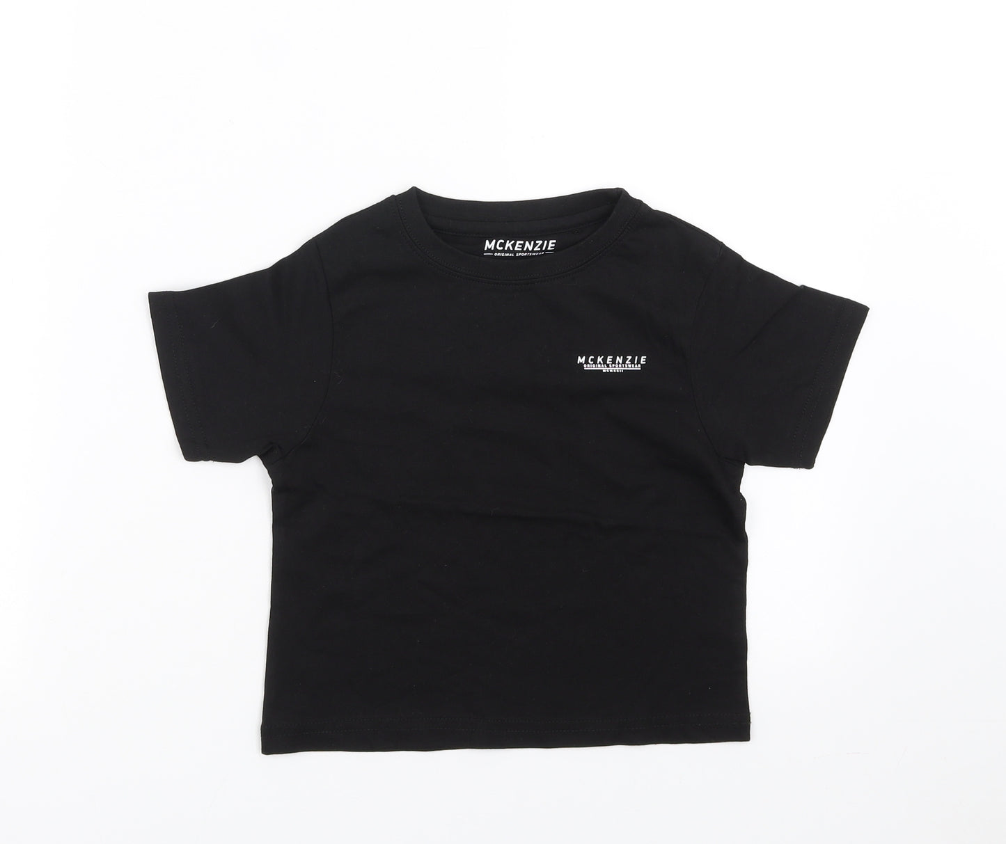 McKenzie Boys Black   Basic T-Shirt Size 5-6 Years