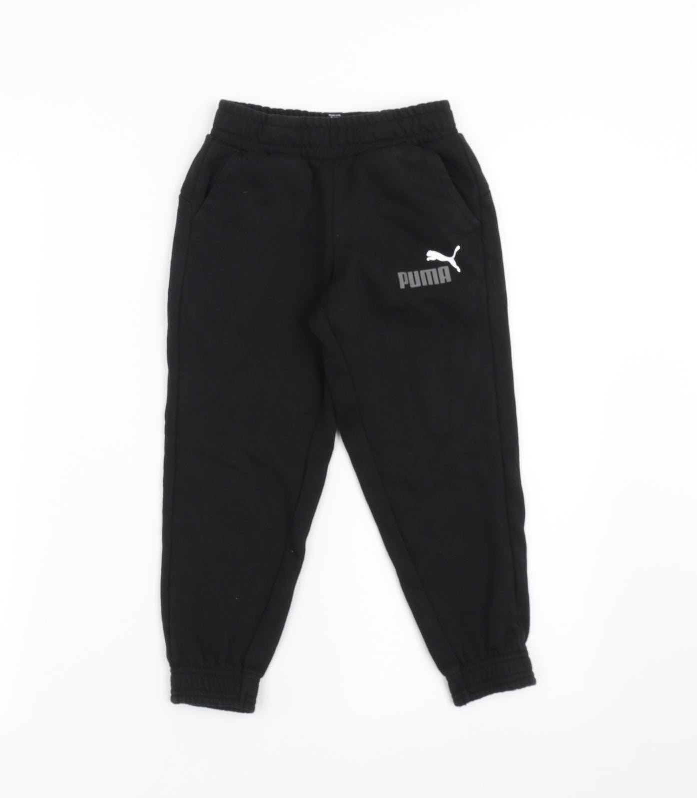 PUMA Boys Black   Jogger Trousers Size 5-6 Years