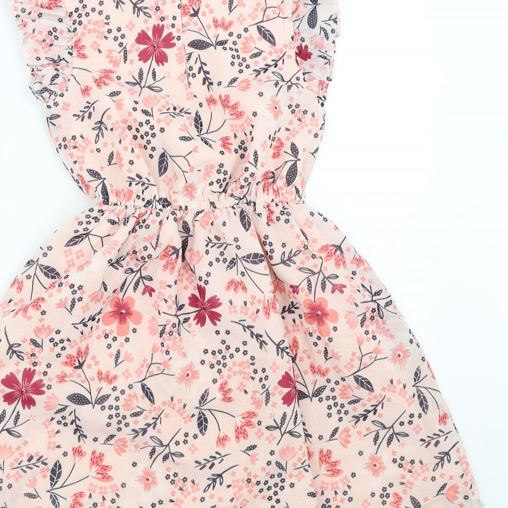 George Girls Pink Floral  Fit & Flare  Size 7-8 Years