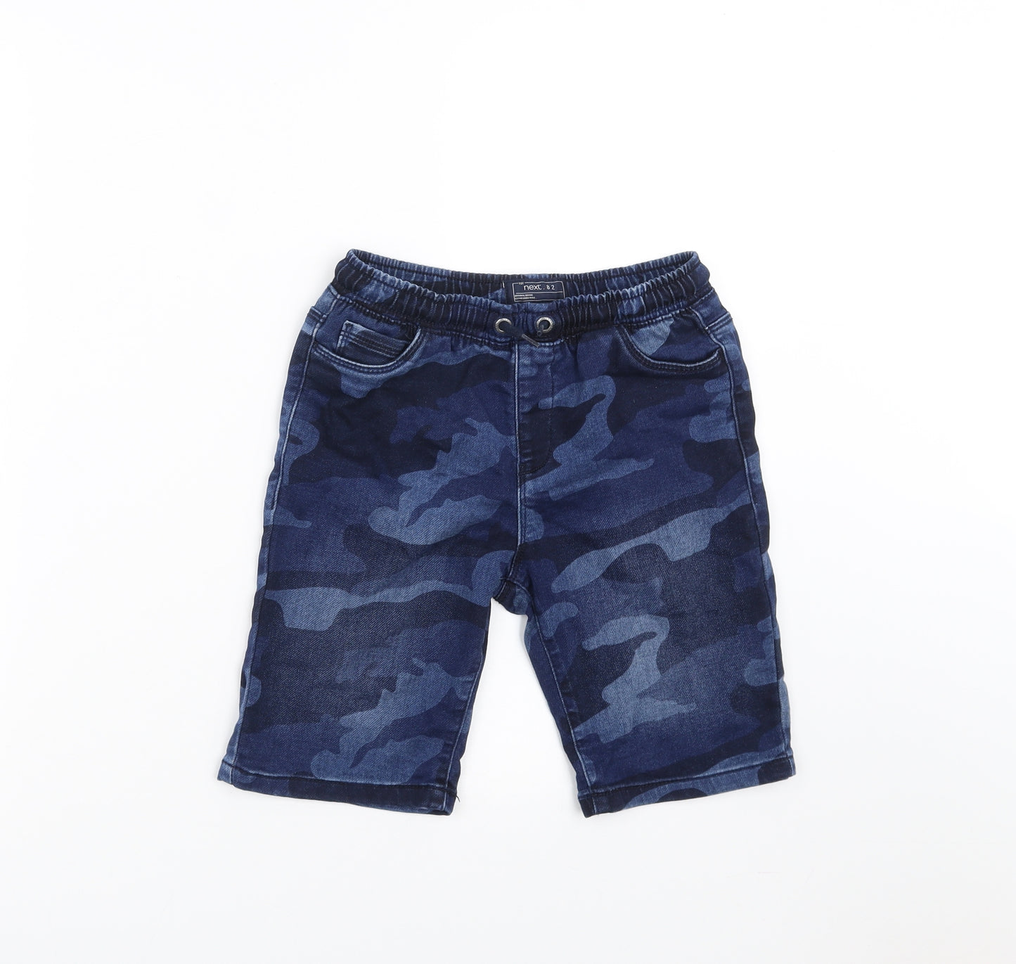 NEXT Boys Blue Camouflage Denim Bermuda Shorts Size 9 Years