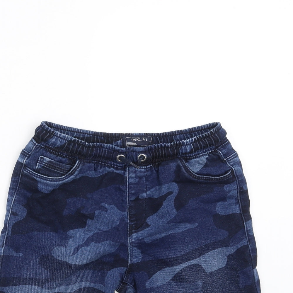 NEXT Boys Blue Camouflage Denim Bermuda Shorts Size 9 Years