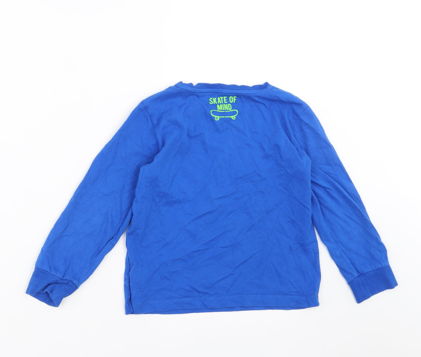 NEXT Boys Blue   Basic T-Shirt Size 7 Years  - skull