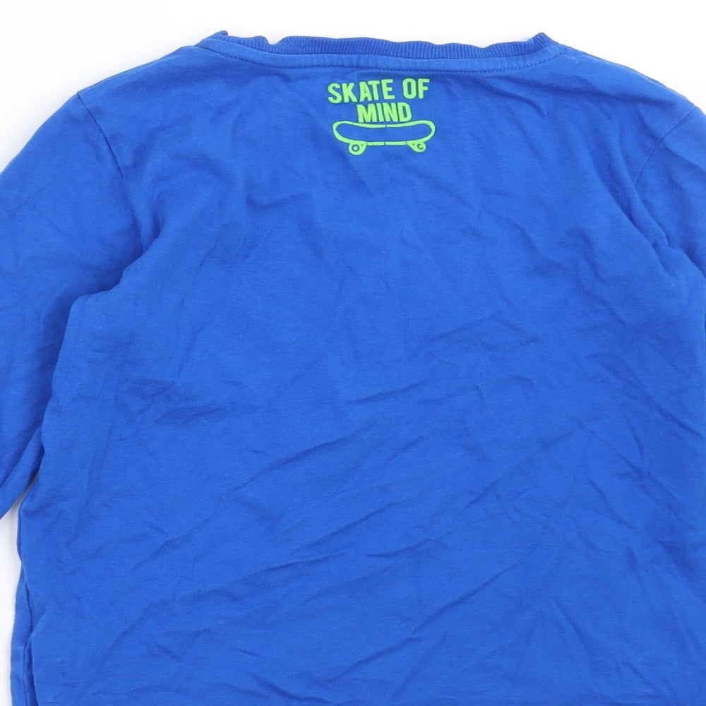 NEXT Boys Blue   Basic T-Shirt Size 7 Years  - skull
