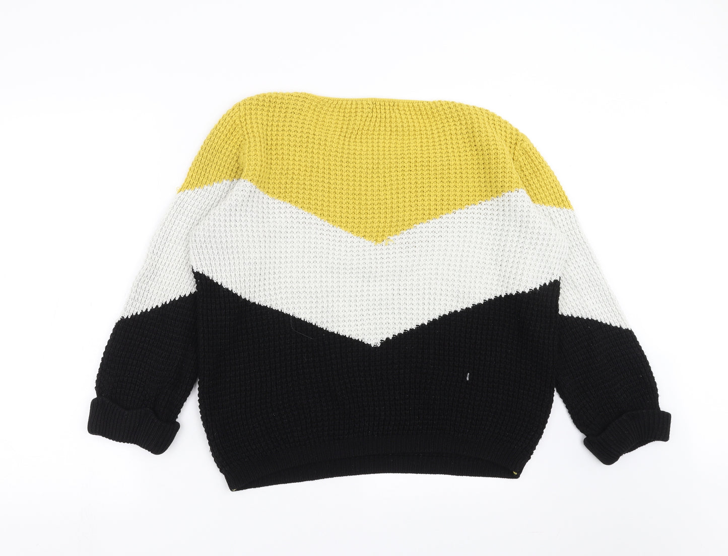 Ivy Womens Black  Knit Pullover Jumper Size M