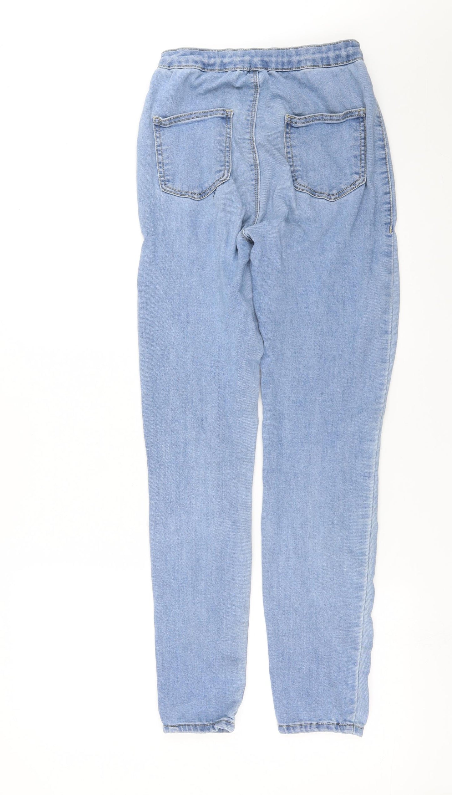 PRETTYLITTLETHING Womens Blue  Denim Skinny Jeans Size 10 L29 in