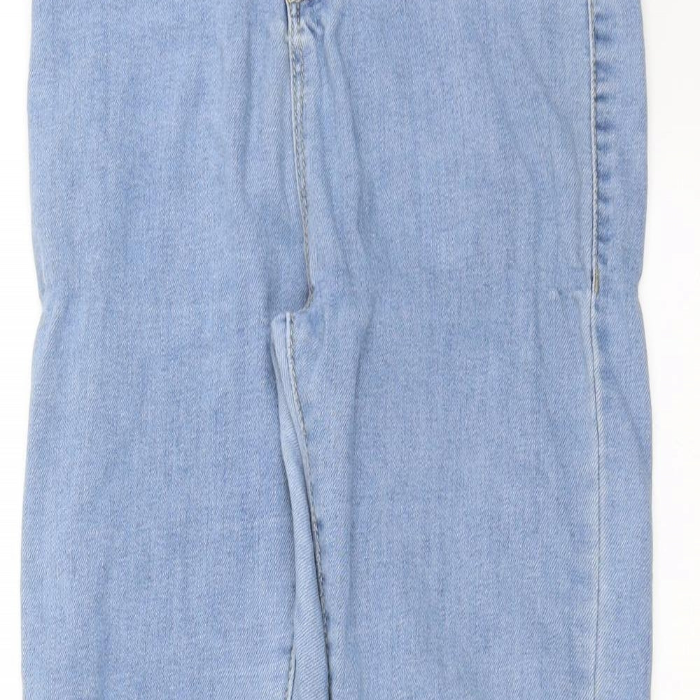 PRETTYLITTLETHING Womens Blue  Denim Skinny Jeans Size 10 L29 in