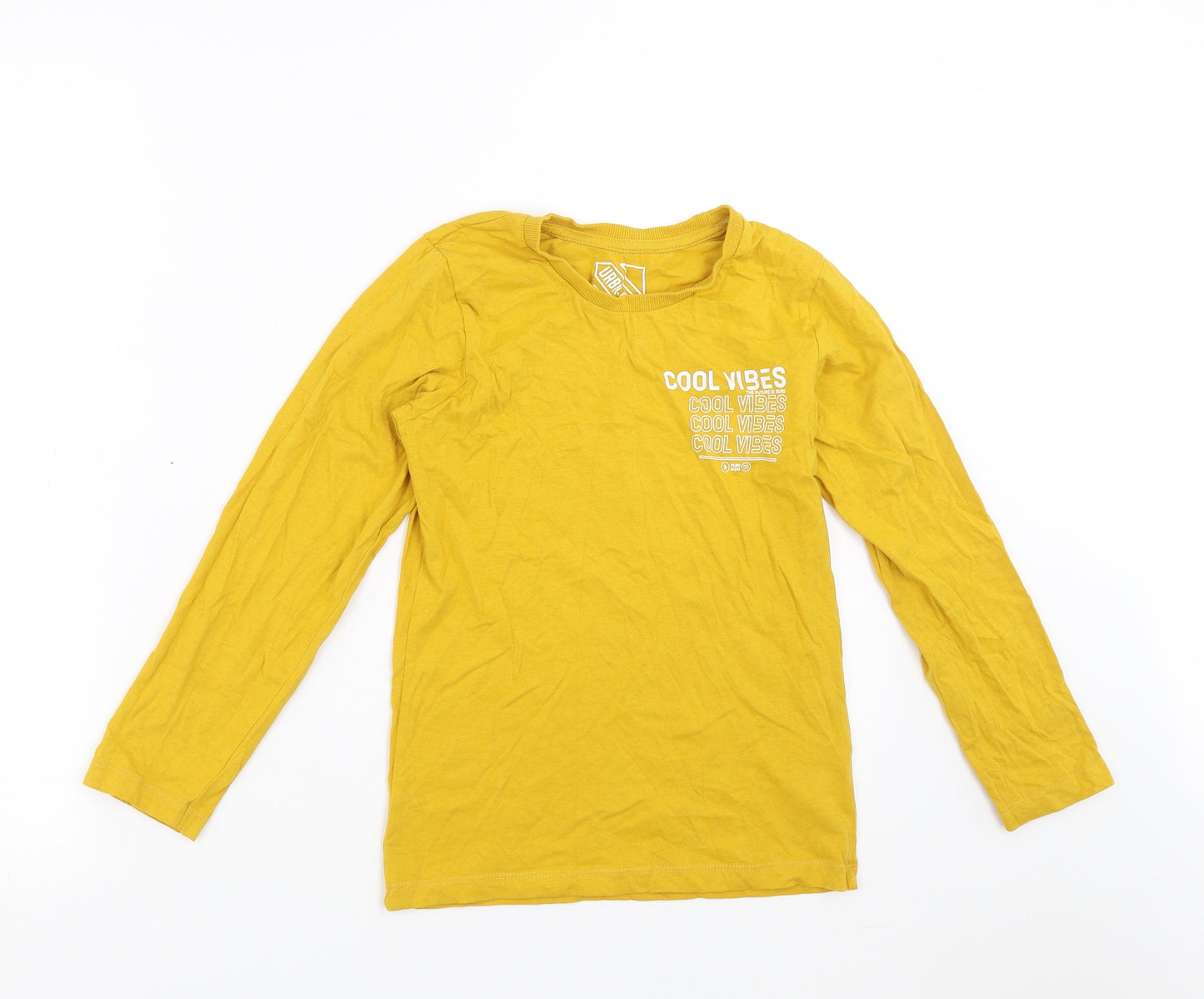 Matalan Boys Yellow   Basic T-Shirt Size 9 Years  - cool vibes