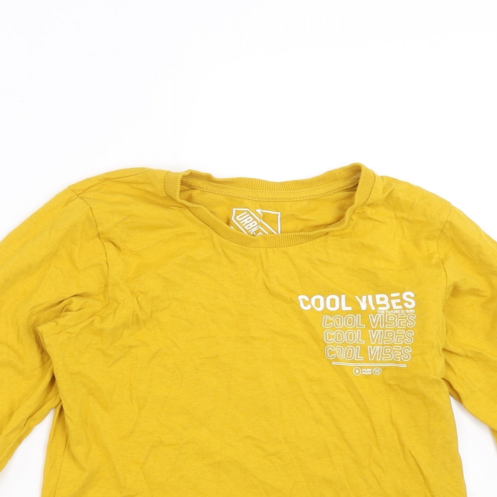 Matalan Boys Yellow   Basic T-Shirt Size 9 Years  - cool vibes