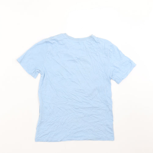 H&M Girls Blue   Basic T-Shirt Size 8-9 Years  - beach vacation