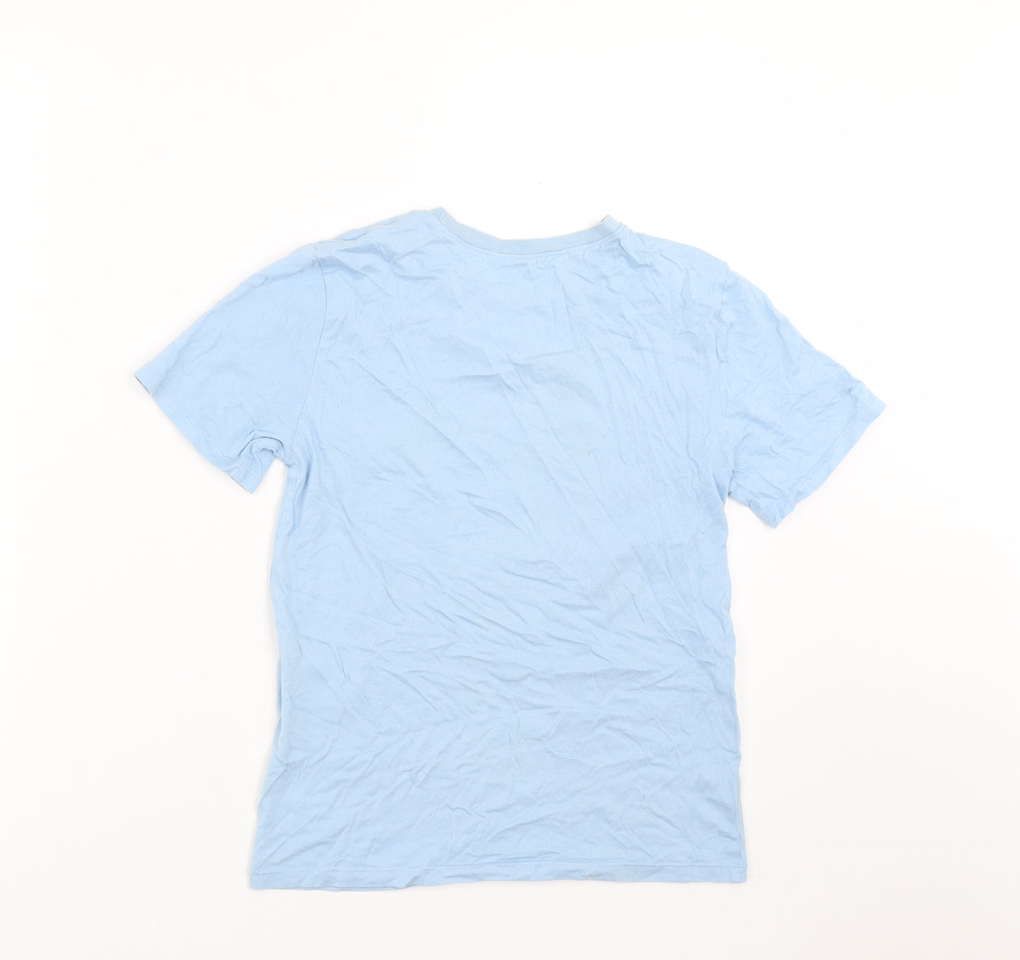 H&M Girls Blue   Basic T-Shirt Size 8-9 Years  - beach vacation