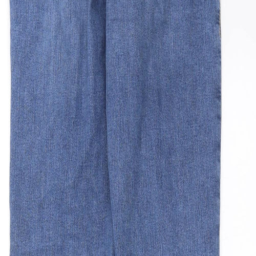 Topshop Womens Blue  Denim Skinny Jeans Size 26 in L30 in - Distressed hem
