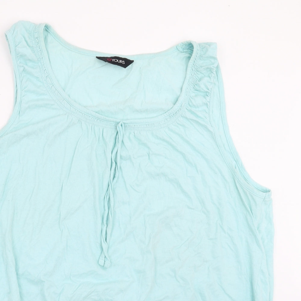 Yours Womens Blue   Basic T-Shirt Size 22