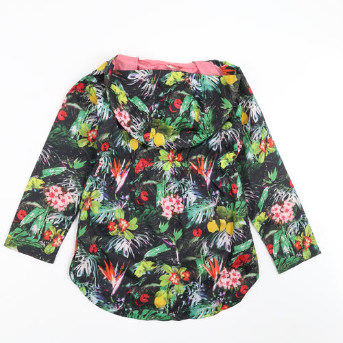 TU Girls Multicoloured Floral  Rain Coat Jacket Size 7-8 Years