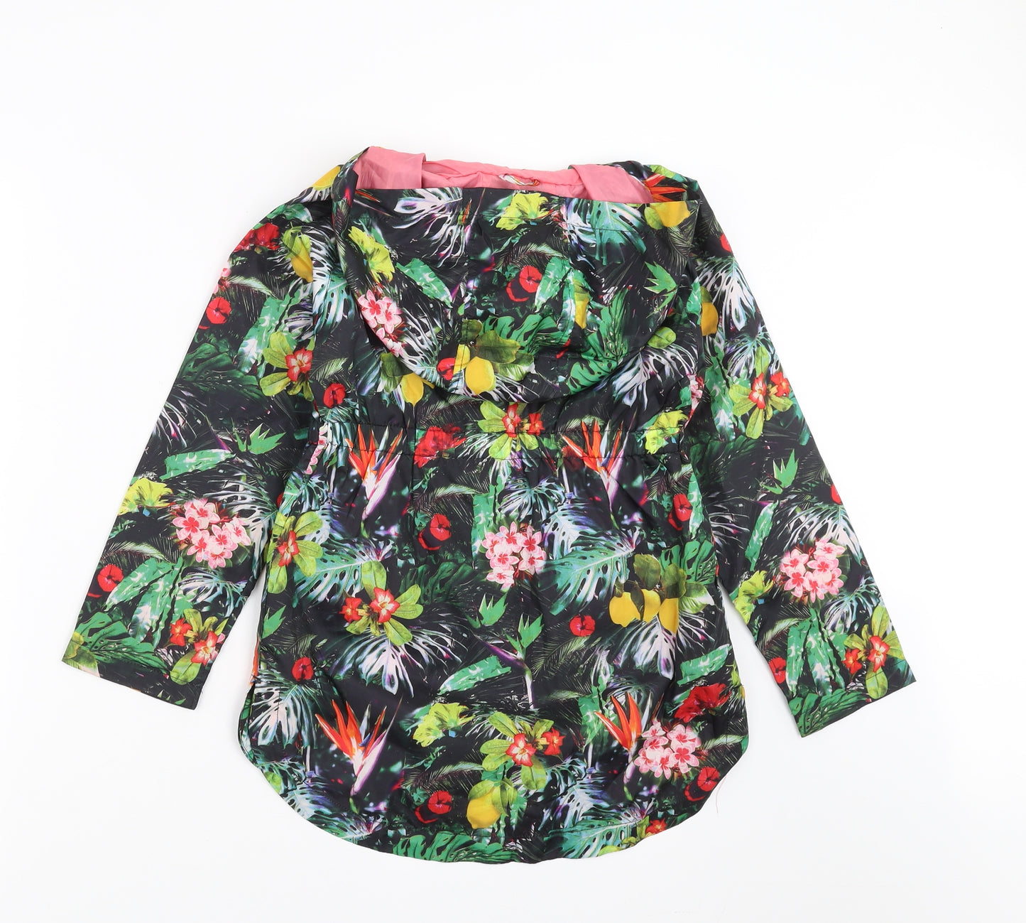 TU Girls Multicoloured Floral  Rain Coat Jacket Size 7-8 Years