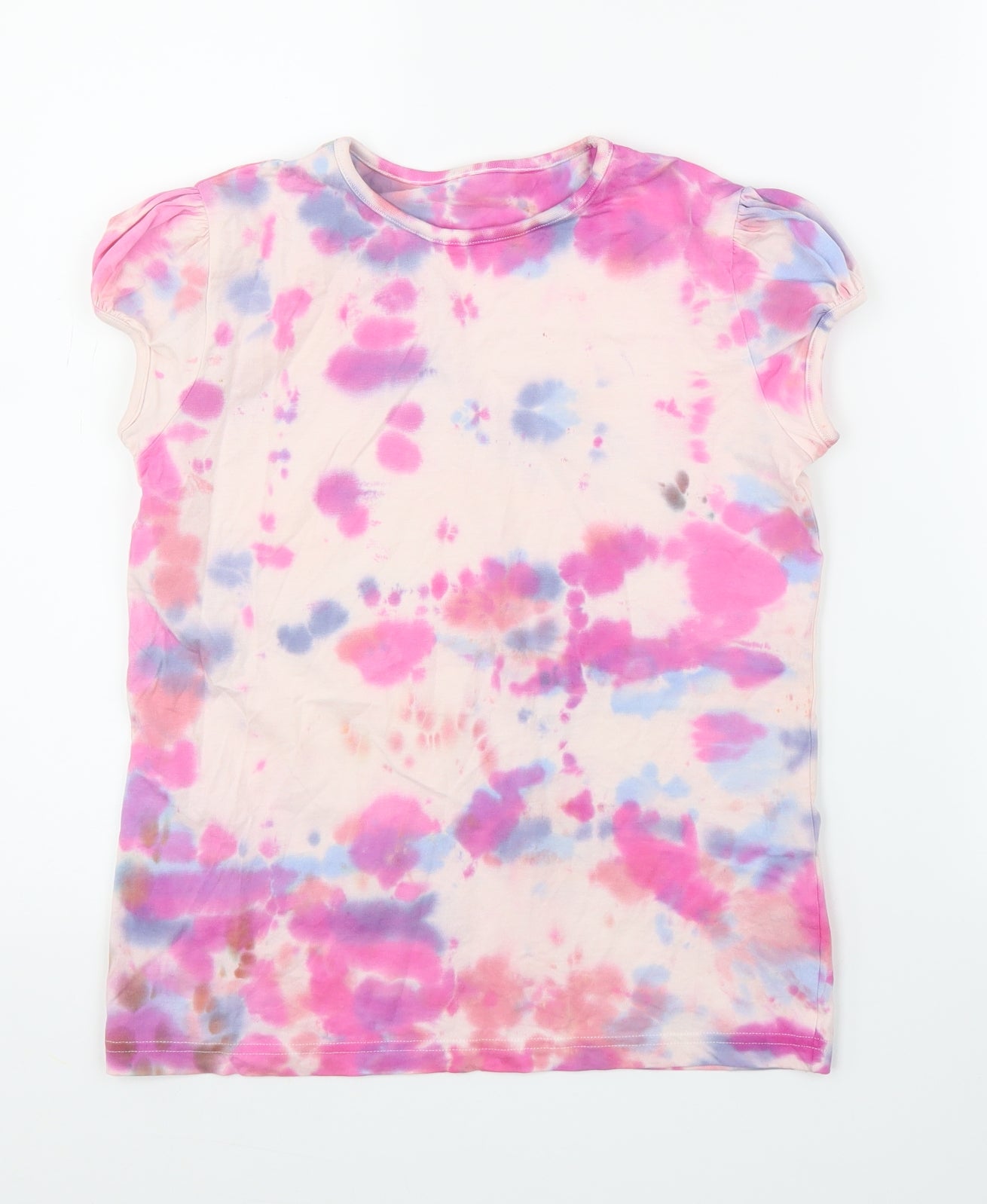 George Girls Purple   Basic T-Shirt Size 13-14 Years  - Tie-Dye