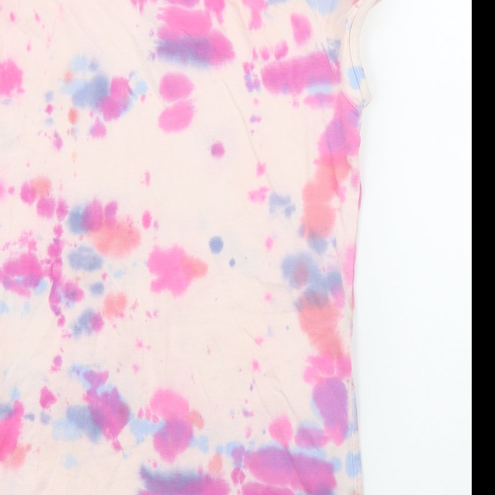 George Girls Purple   Basic T-Shirt Size 13-14 Years  - Tie-Dye