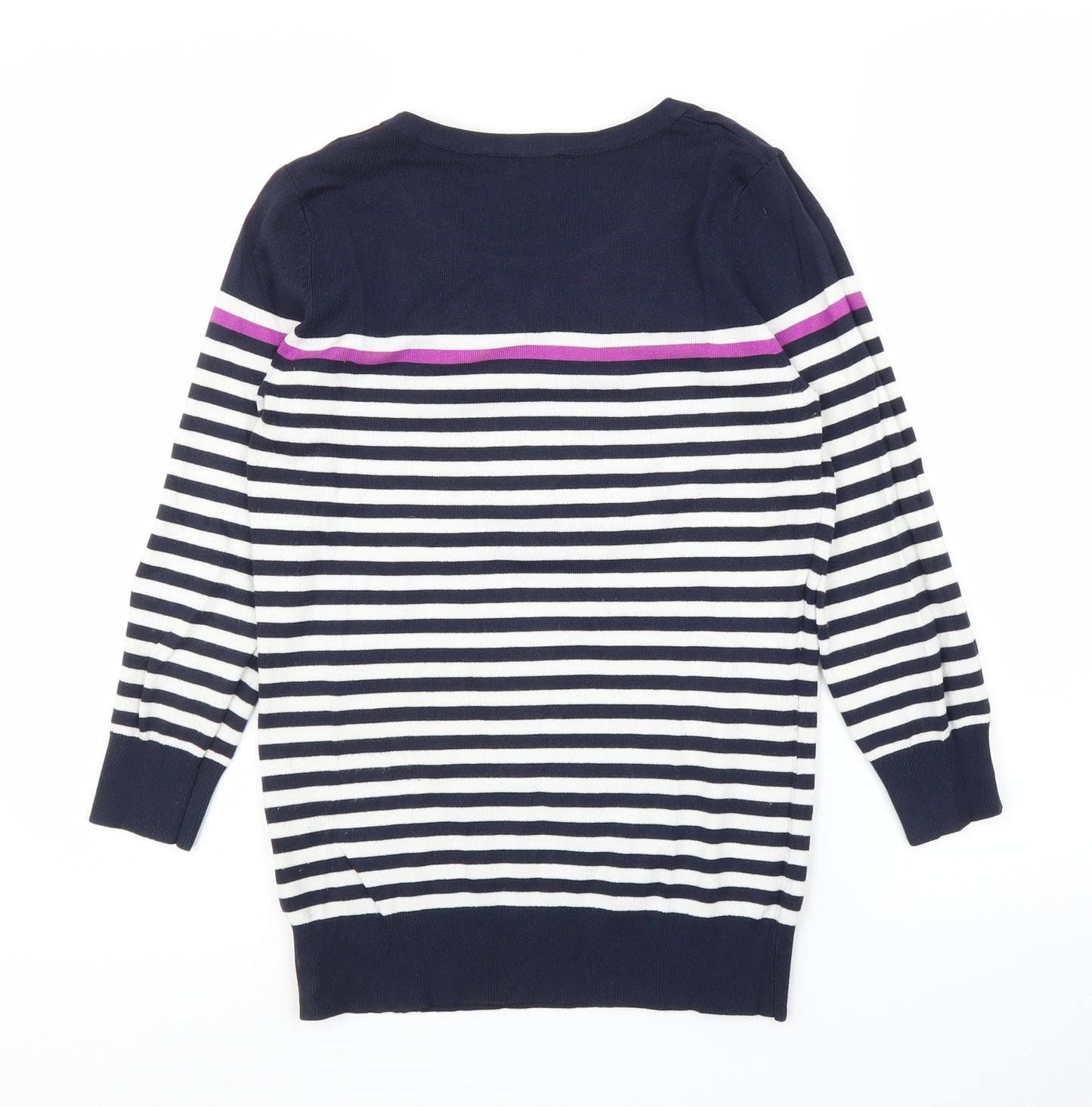 BHS Womens Blue Striped  Pullover Jumper Size 8