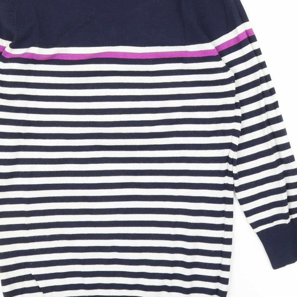 BHS Womens Blue Striped  Pullover Jumper Size 8
