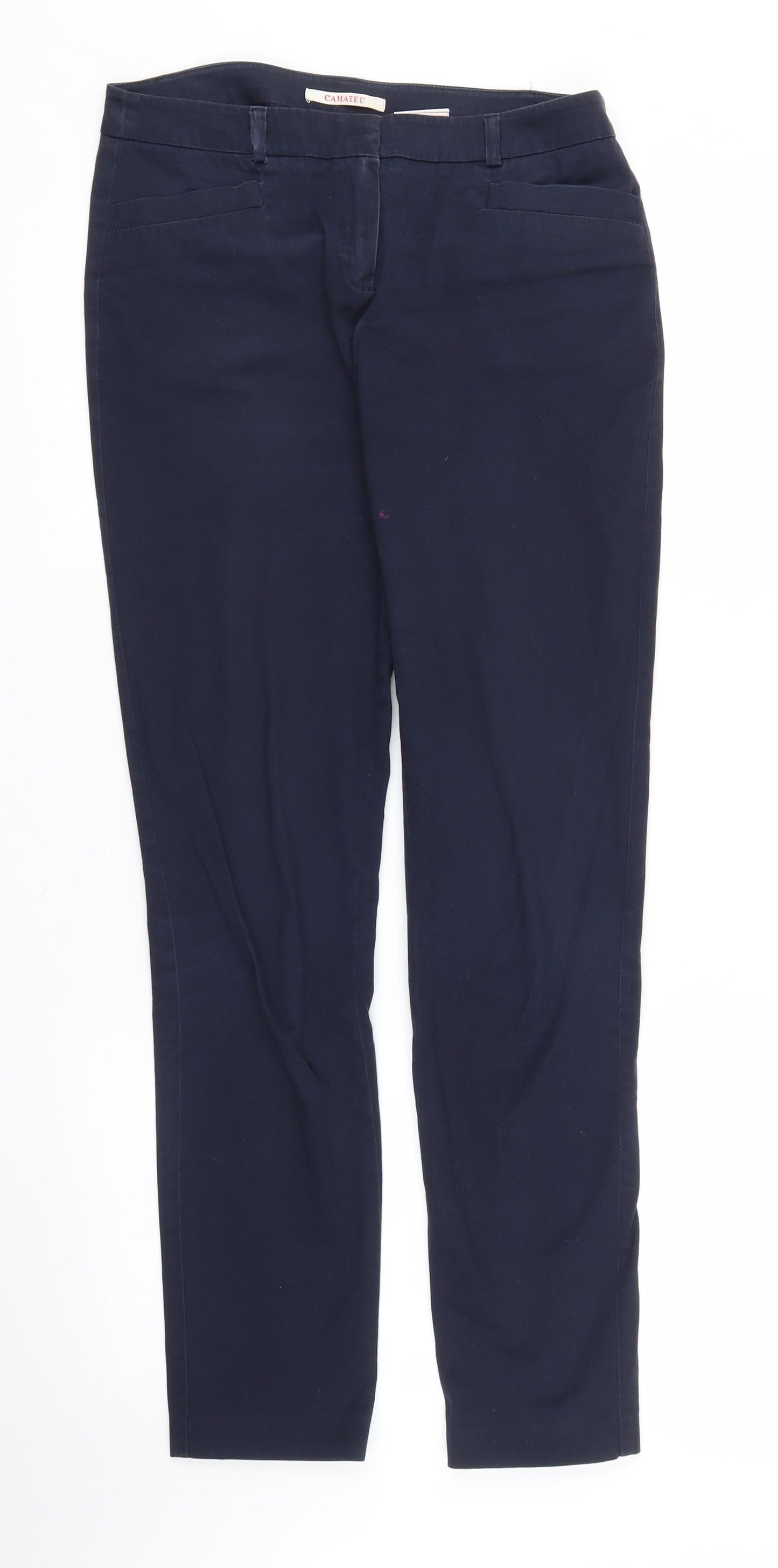 Camaieu Womens Blue   Pedal Pusher Trousers Size 8 L27 in
