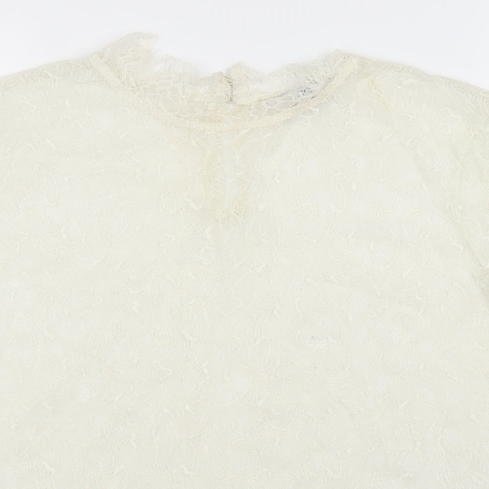 NEXT Womens Ivory Floral  Basic Blouse Size 18