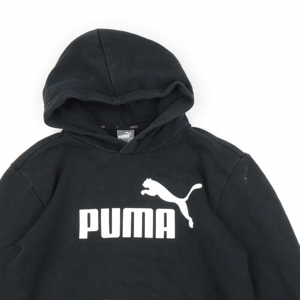 PUMA Mens Black   Pullover Hoodie Size M