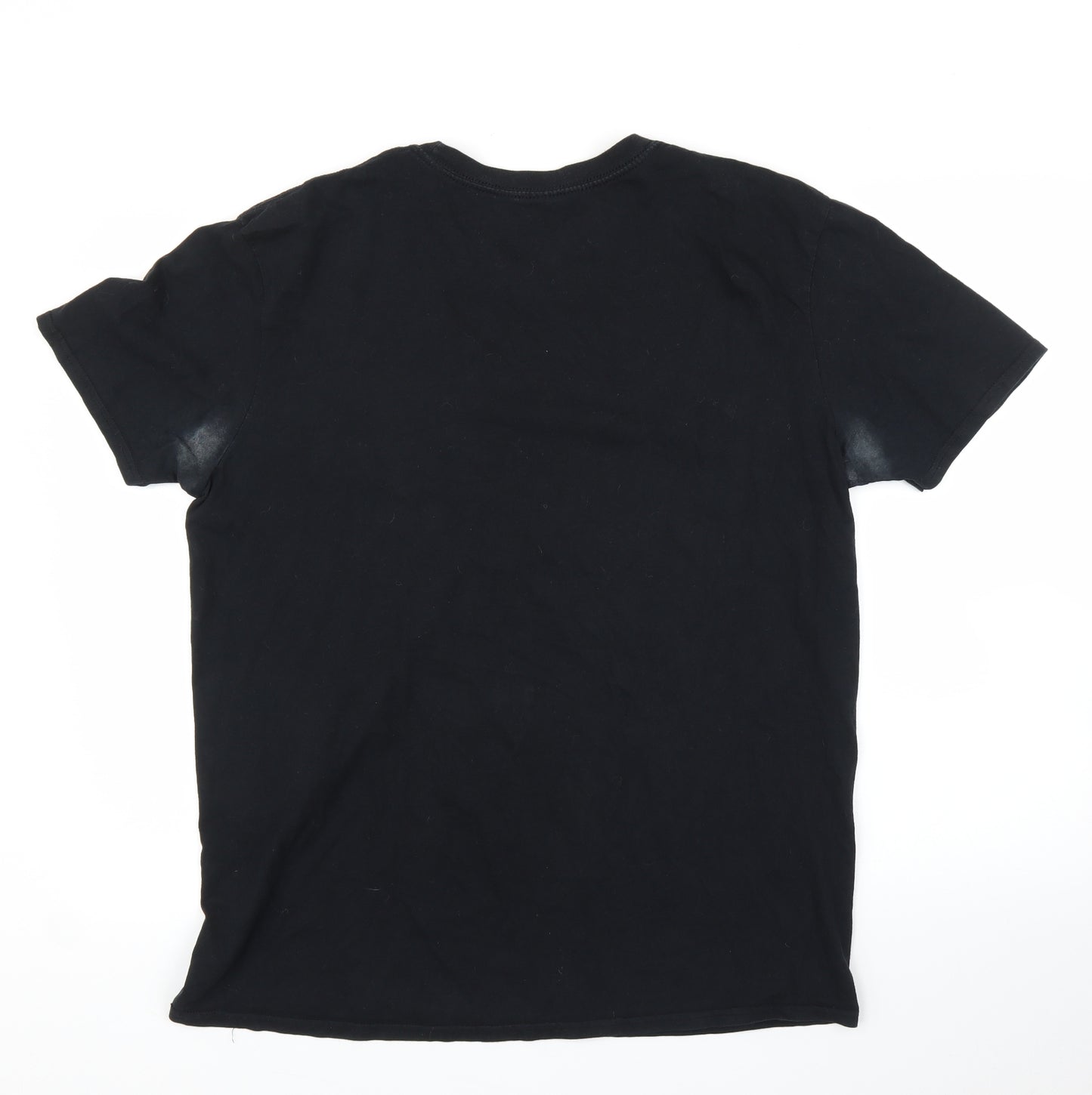Gildan Mens Black    T-Shirt Size L