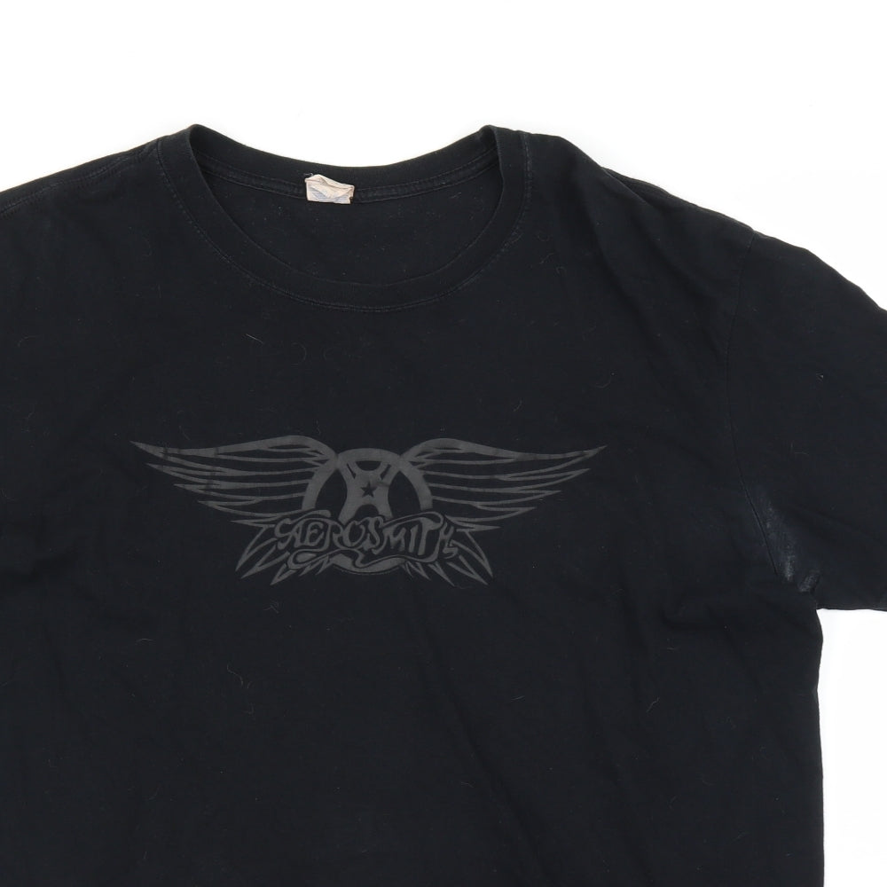 Gildan Mens Black    T-Shirt Size L