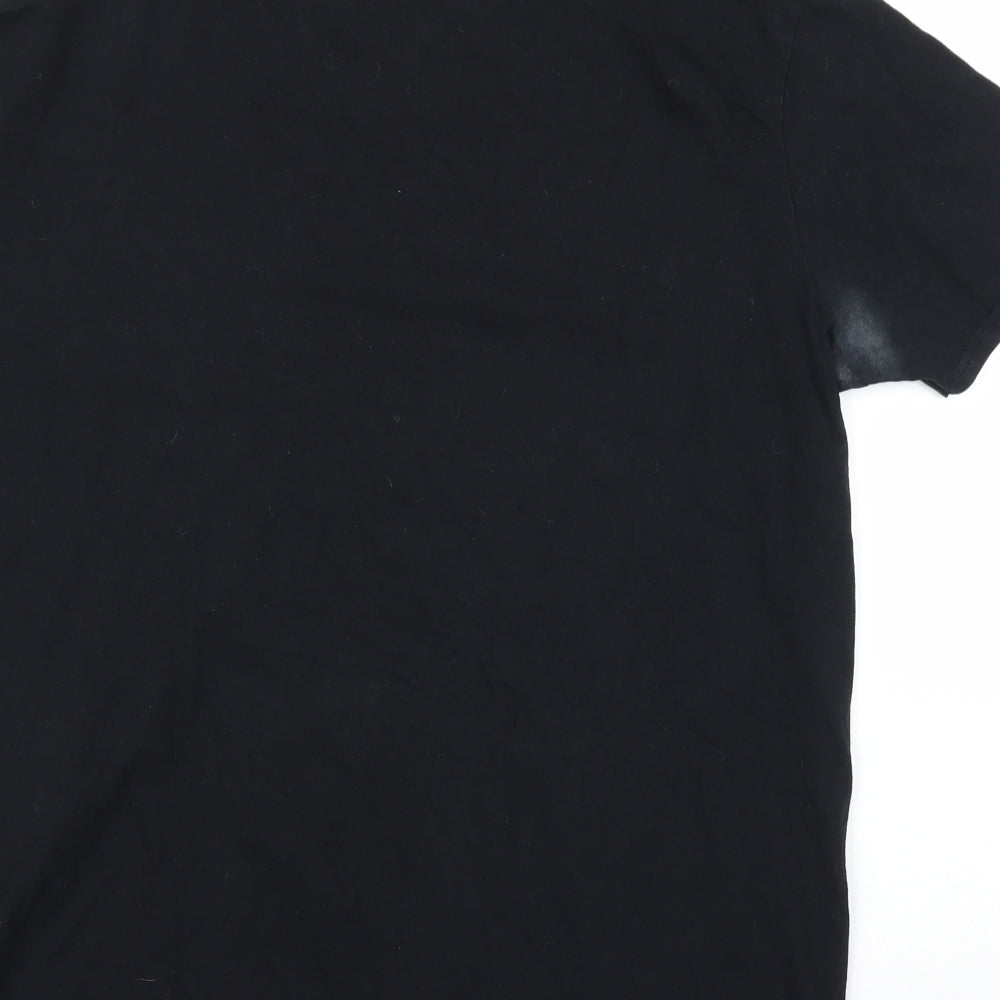 Gildan Mens Black    T-Shirt Size L