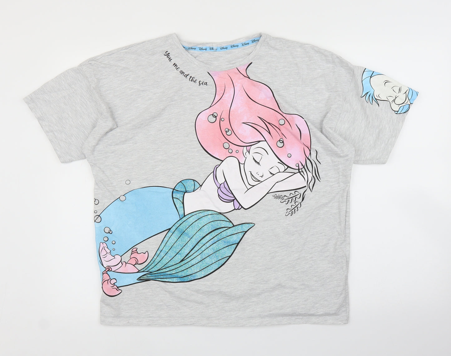 George Womens Grey   Basic T-Shirt Size 12  - Disney, Little Mermaid