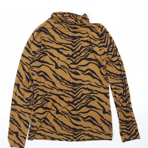 River Island Womens Beige Animal Print  Basic T-Shirt Size 12  - Tiger print
