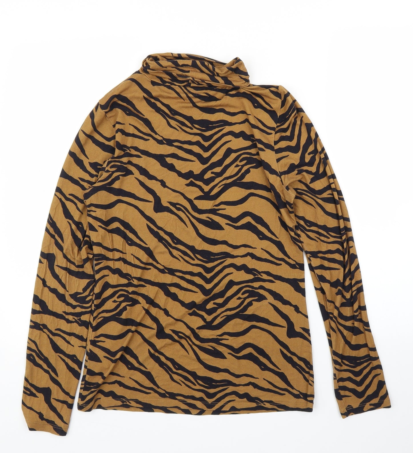 River Island Womens Beige Animal Print  Basic T-Shirt Size 12  - Tiger print