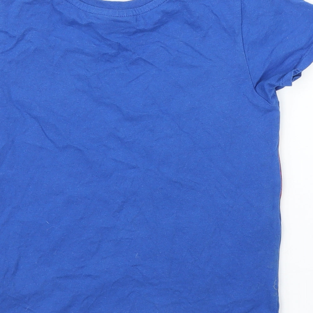 Spiderman Boys Blue   Basic T-Shirt Size 5-6 Years