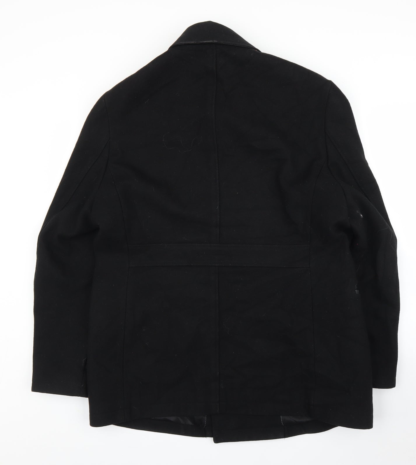 Kenneth Cole Mens Black   Pea Coat Coat Size XL